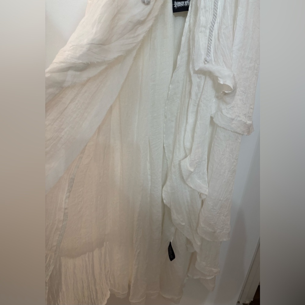 Dolls Kill Darker Wavs White Cotton Blend Echo Maxi Corset Top Size XS - Picture 11 of 14